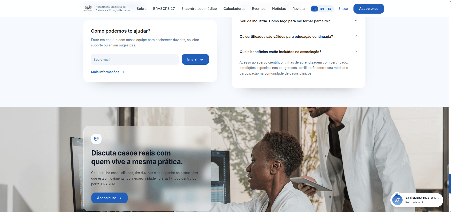 BRASCRS — contato, perguntas frequentes e fórum de casos clínicos