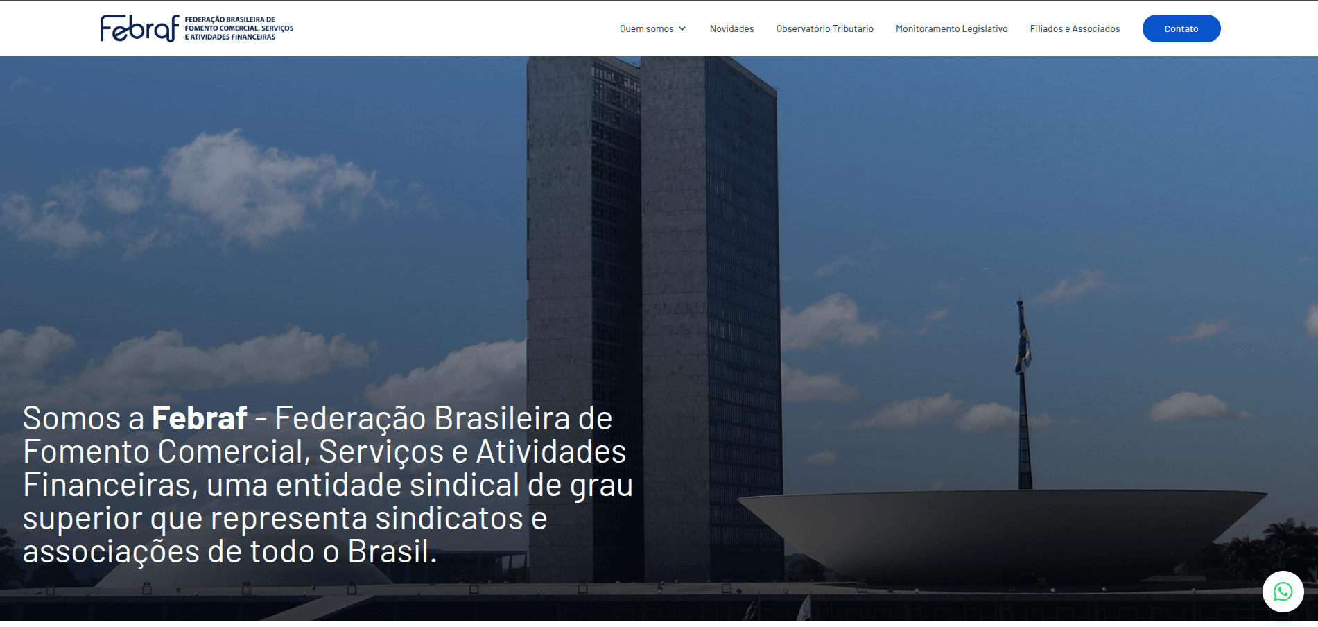 Febraf — hero com a apresentação da federação