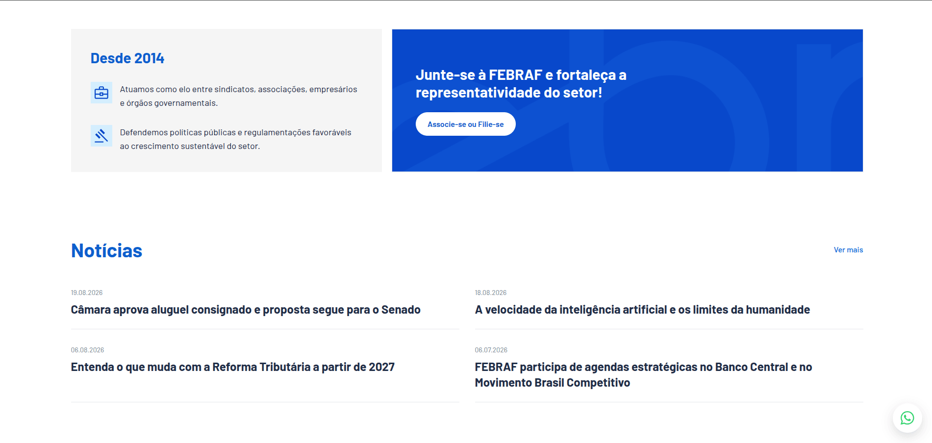 Febraf — atuação desde 2014, chamada para filiação e últimas notícias
