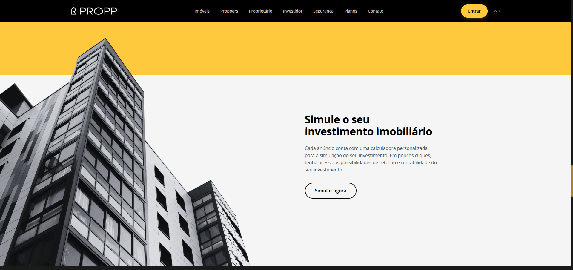 PROPP — chamada para o simulador de investimento imobiliário