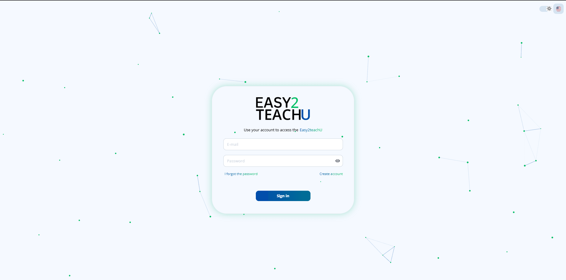 Easy2TeachU — tela de login