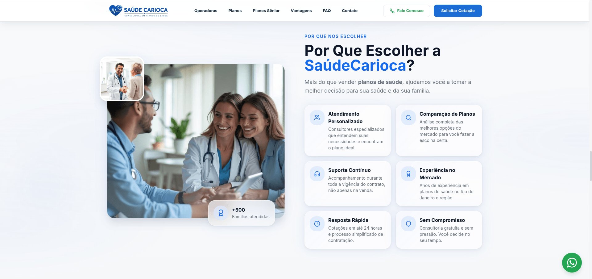 Saúde Carioca — diferenciais da consultoria
