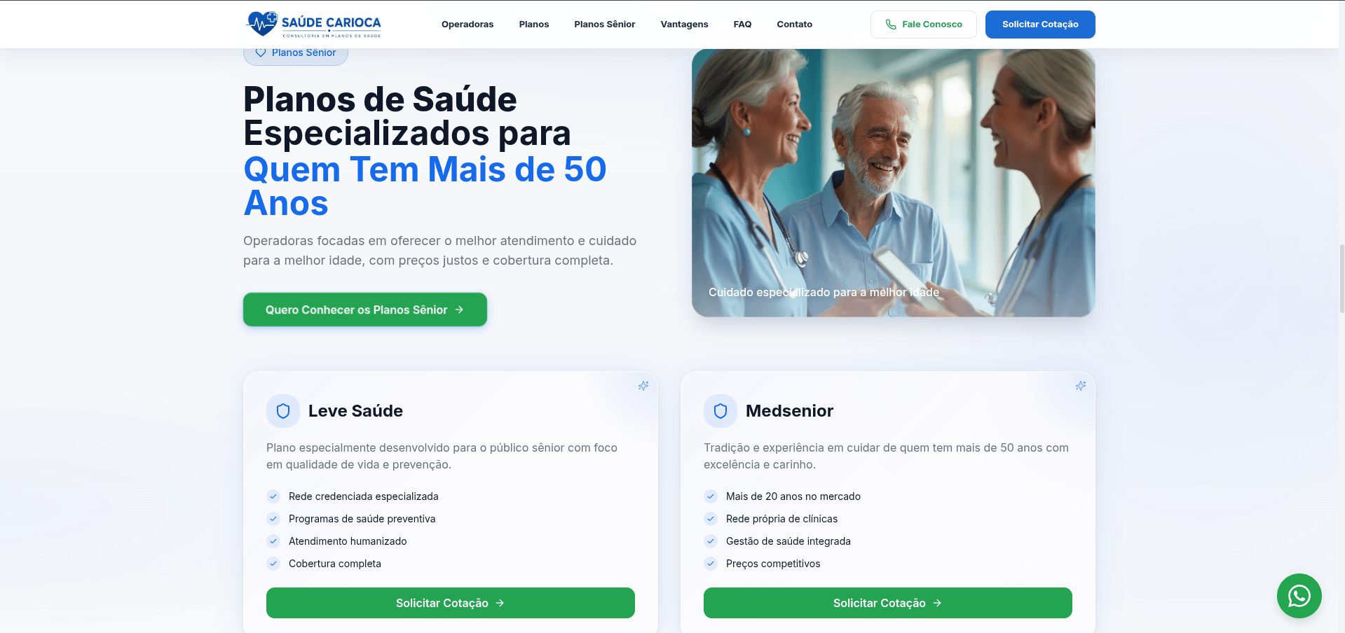 Saúde Carioca — planos para quem tem mais de 50 anos